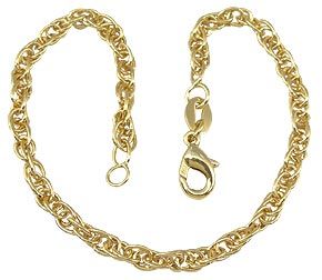 Pulseira feminina folheada a ouro.